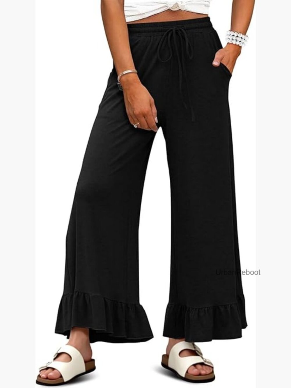 High Waisted Wide Leg Palazzo Pants with Pockets